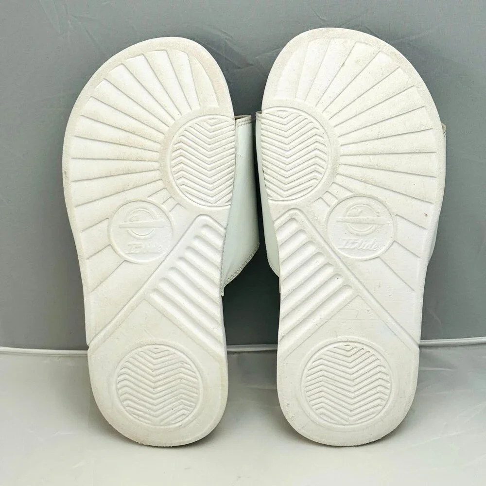 ISlide San Diego Padres Unisex Slides US 7 Palm Design Synthetic Upper White
